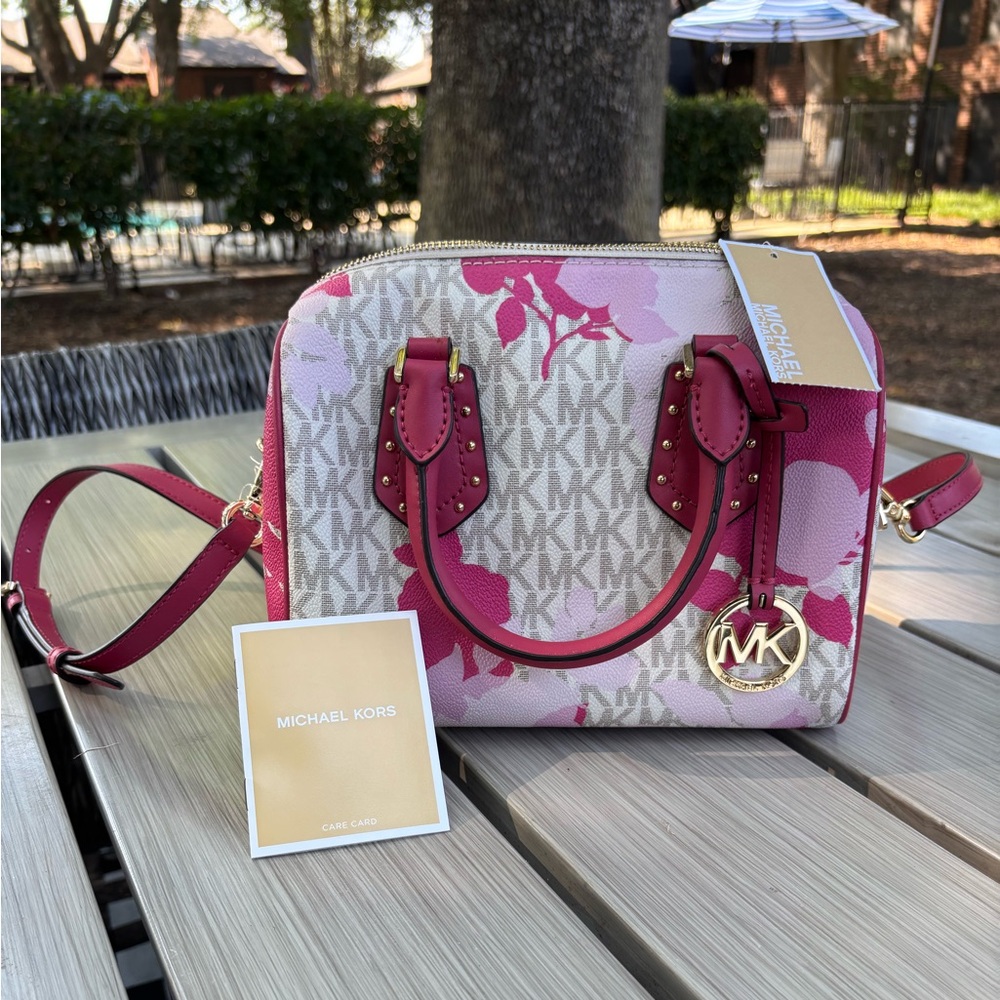 Michael Kors Pink and Red Crossbody Bag